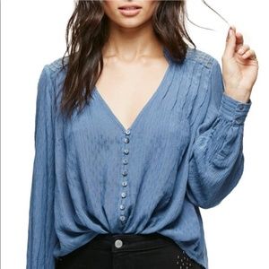 Free People Blue Canyon Rose Tunic Top